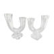 Cristallerie de Vannes le Châtel - Pair of torch candle holders - Cristal signé