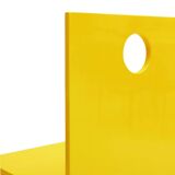 Eighties Yellow and Blue Lacquered Wood Italian 1980s Pair of Sculpture Chairs