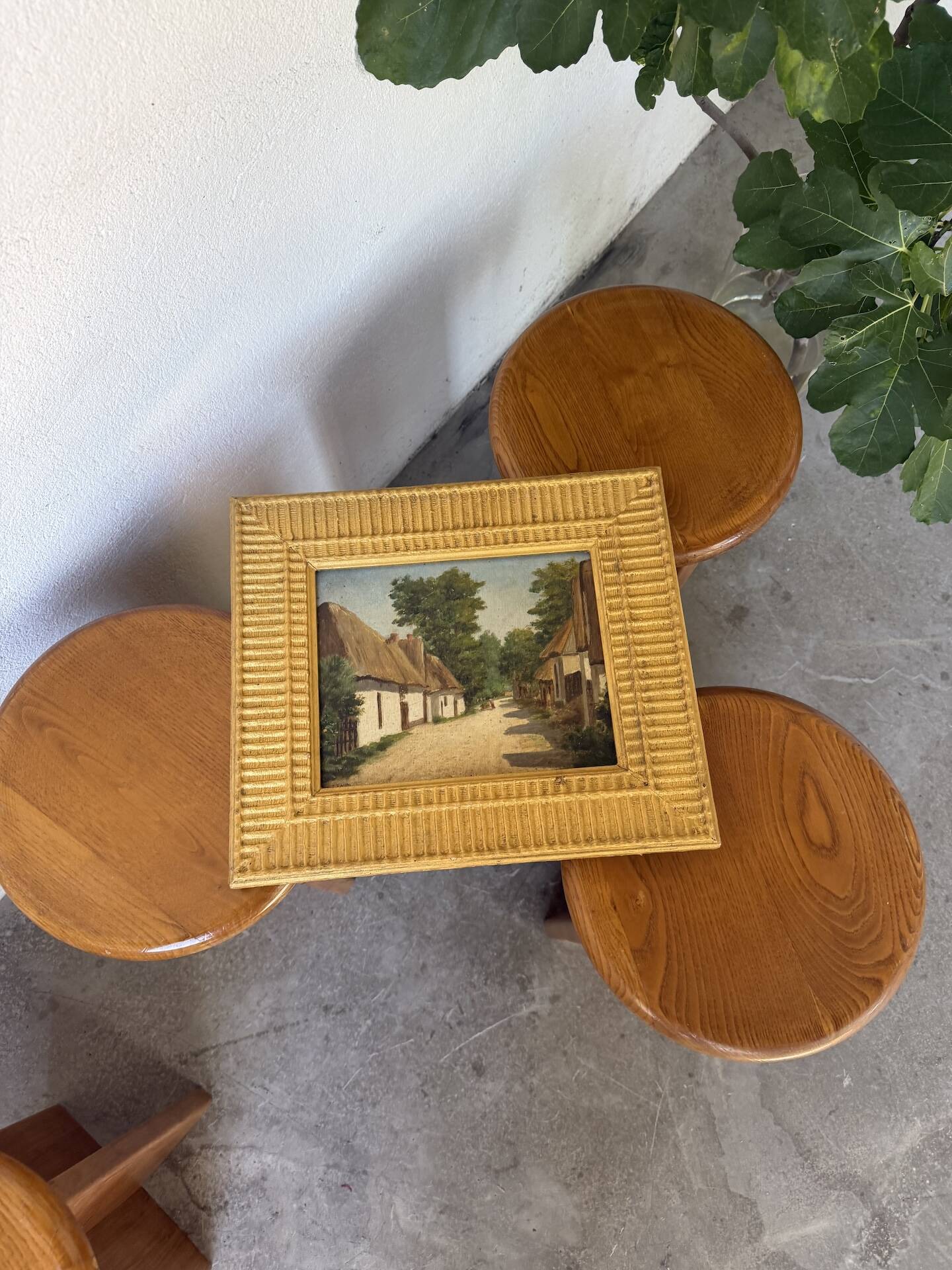 Small oil painting J.Poy 1900