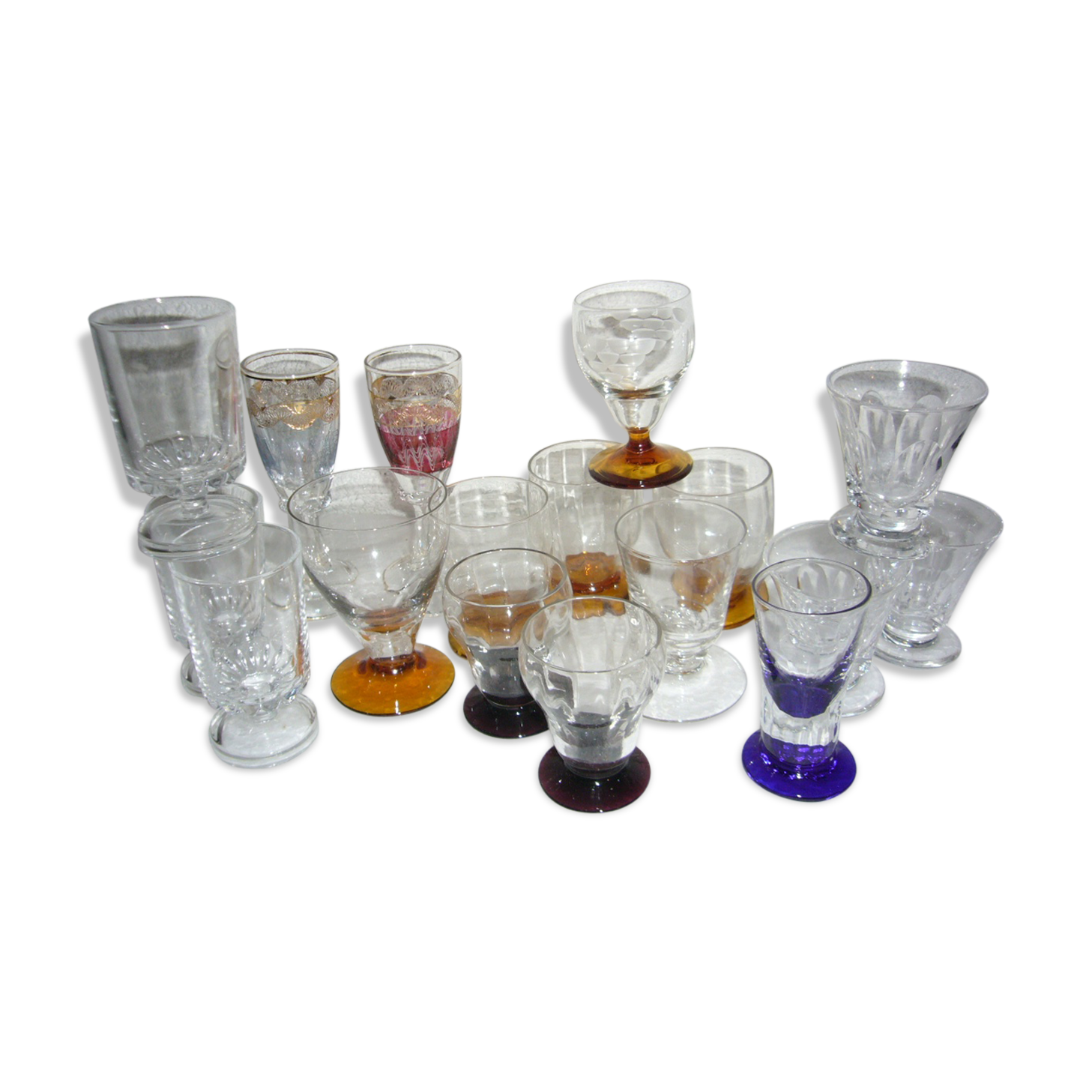 17 ex liquor crystal glass set