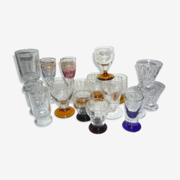 17 ex liquor crystal glass set