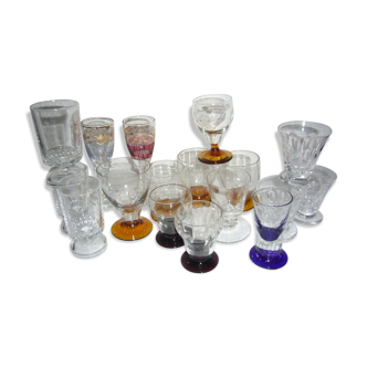 17 ex liquor crystal glass set