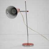 1960s Josef Hurka Red Desk Lamp, Czechoslovakia