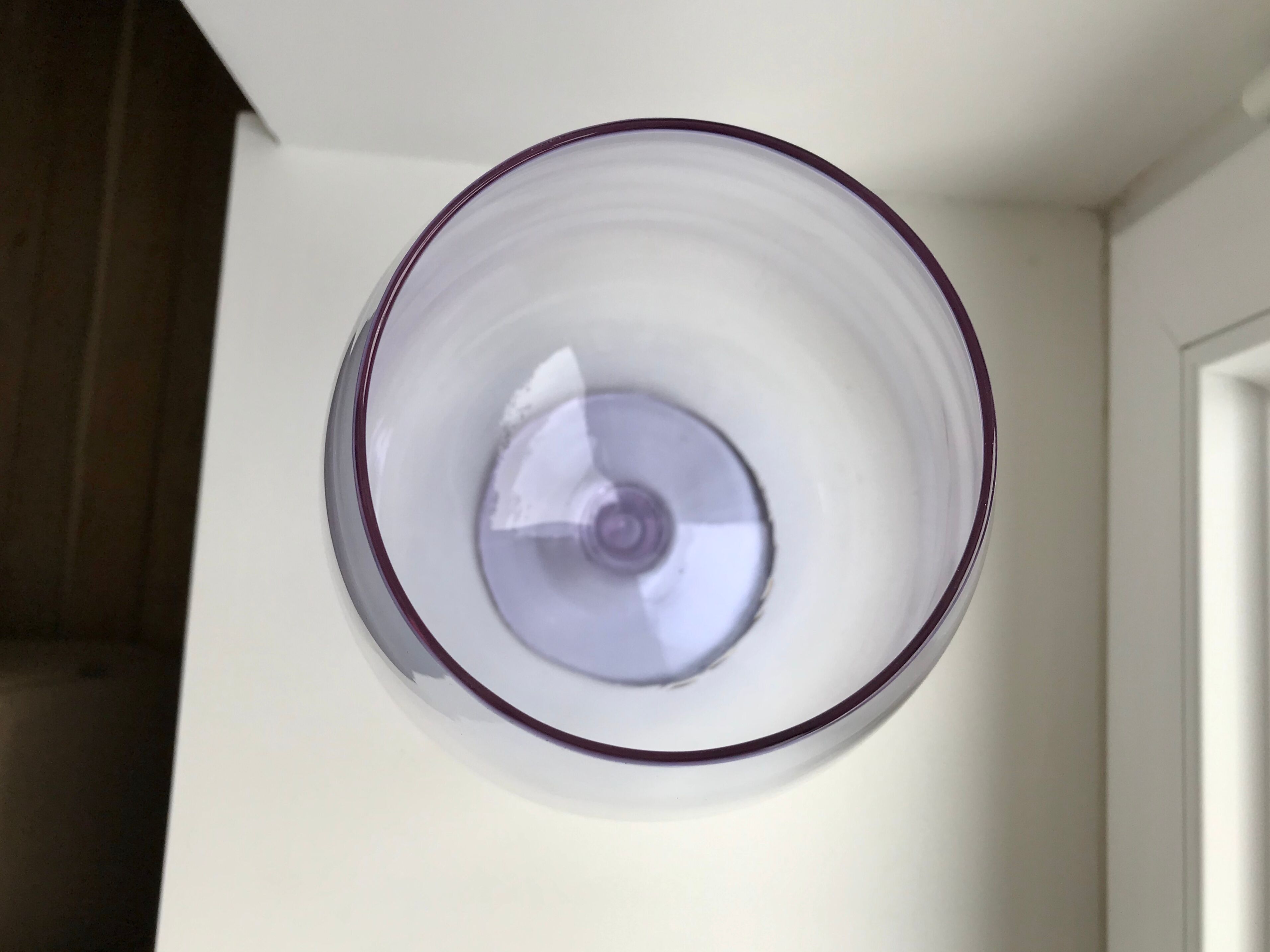 Lilac blown glass vase 70s