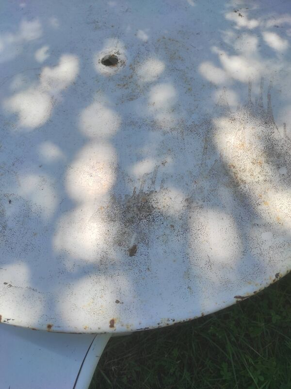 Salon de jardin, table pliante et 4 chaises en fer vintage 50/60