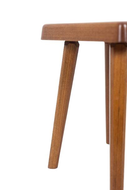 Pierre Chapo. Pair of stools in natural blond elm. 1970s.
