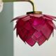 Vintage pink mother-of-pearl angled wall lamp