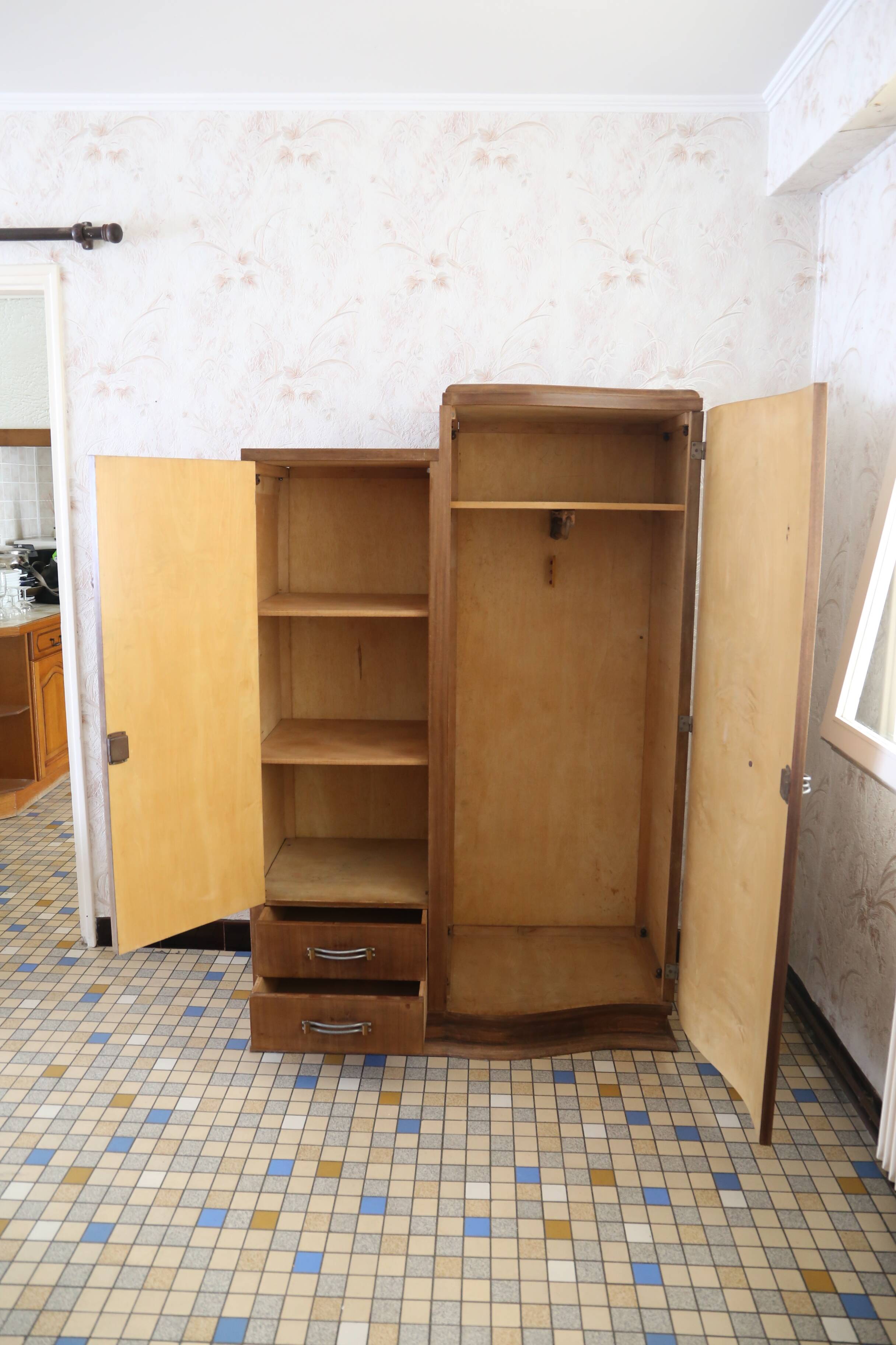 asymmetrical art deco wardrobe