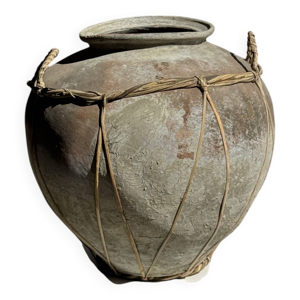 Grand pot en terre cuite - gris