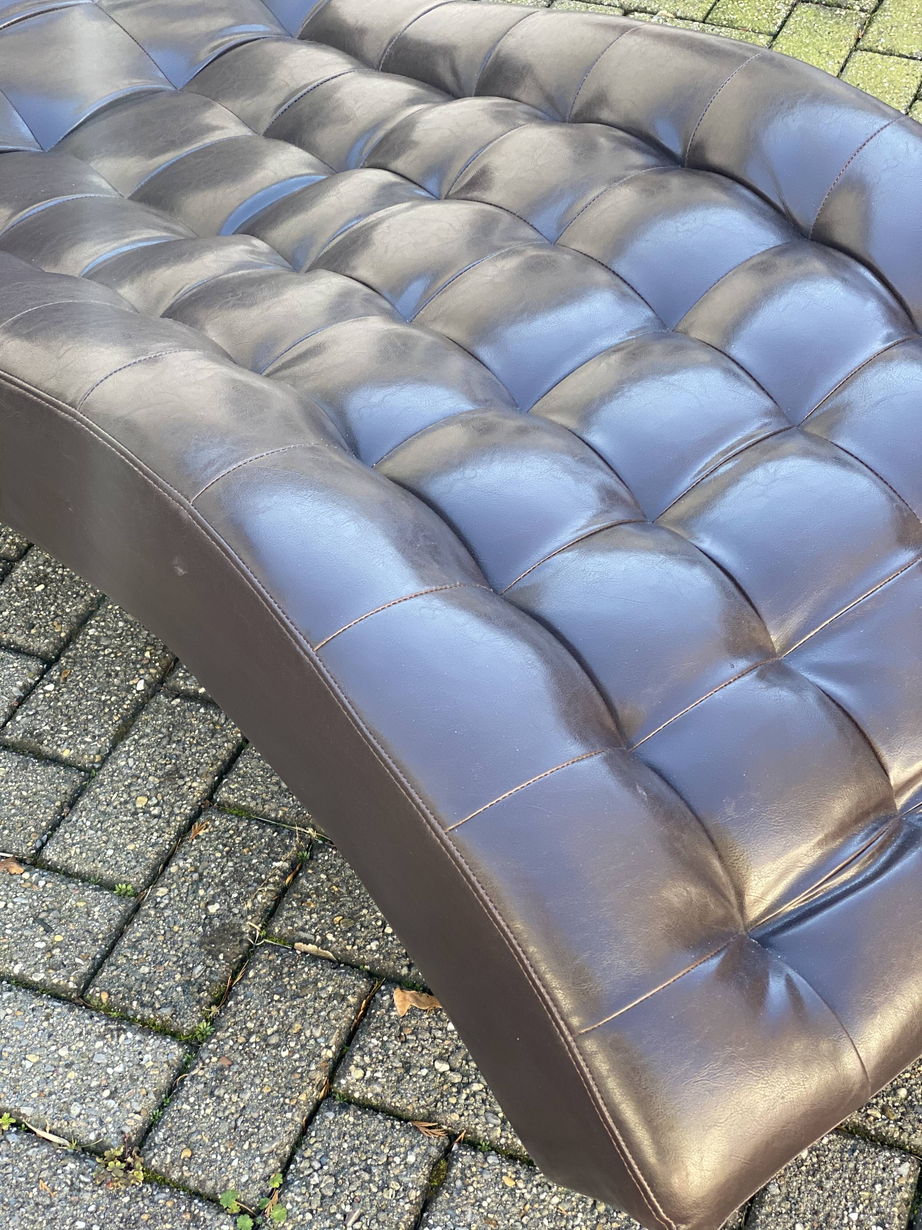 Vintage tuft stitched chaise lounger