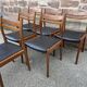 6 vintage Danish Scandinavian style chairs from the 1970s