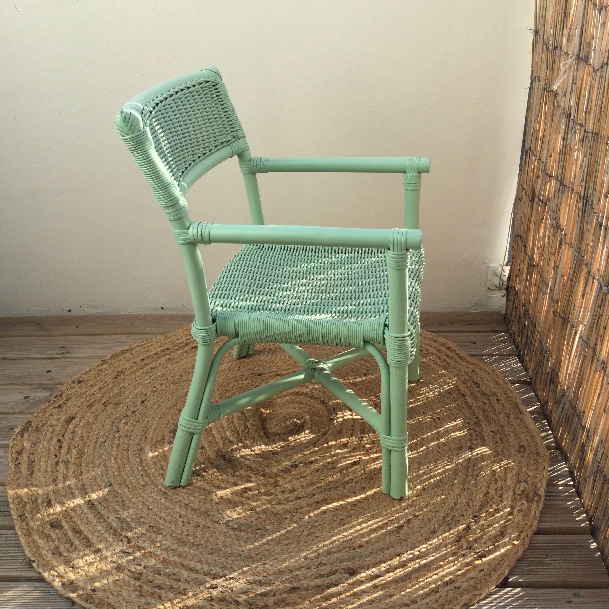 Wicker children's armchair