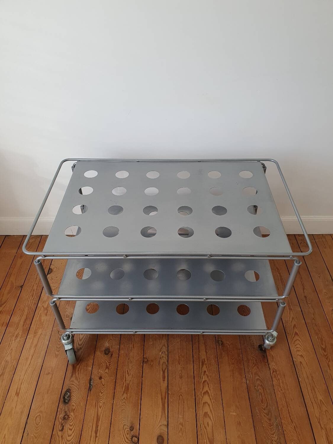 Niels Gammelgaard vintage metal trolley, rolling cart