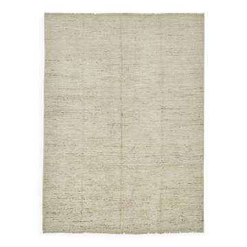 Handwoven Tribal One of a Kind 175 cm x 236 cm Beige Wool Carpet