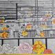 Original lithograph signed after Henri Cueco, "l'usinage des roses", 1969, 64 x 51 cm