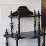 Antique black wood partition shelf in Napoleon style