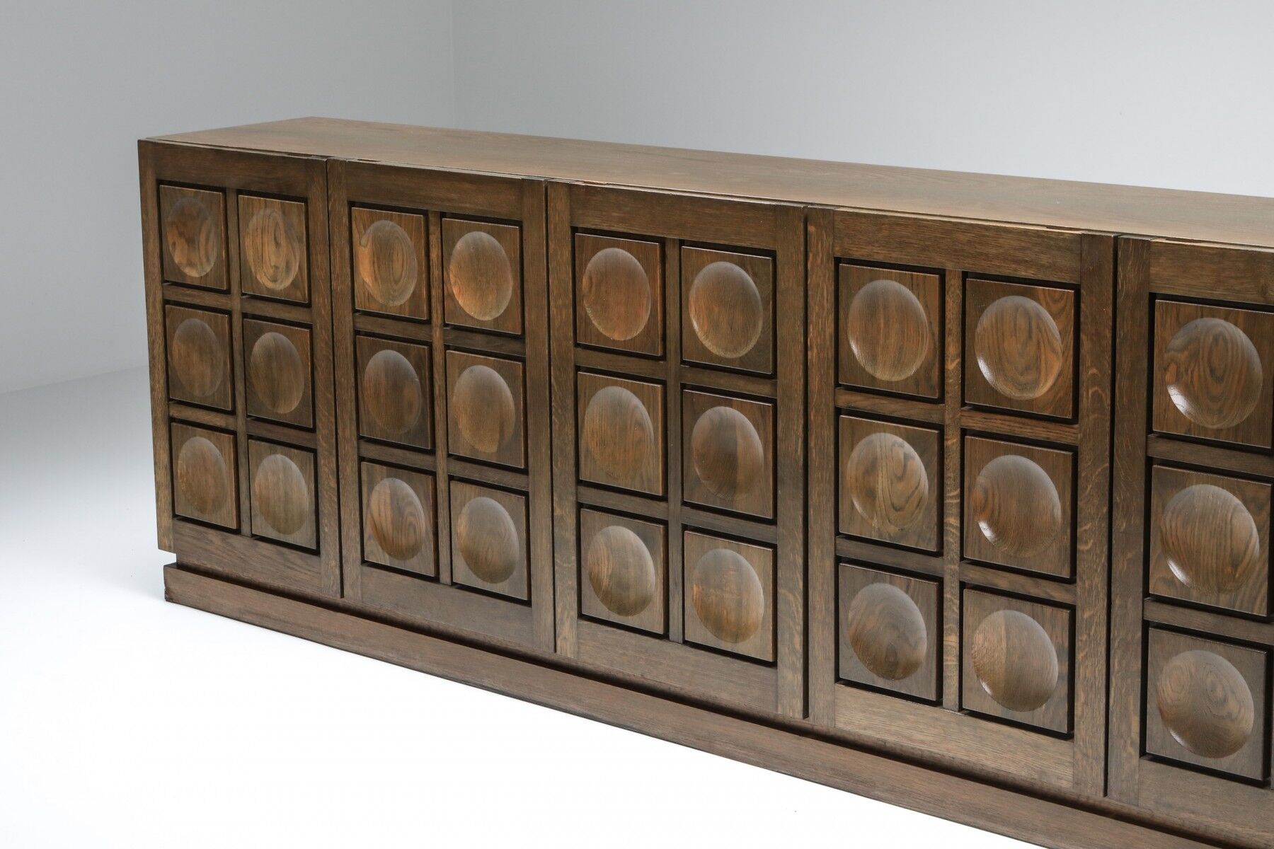 1970 oak graphic buffet