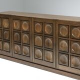 1970 oak graphic buffet