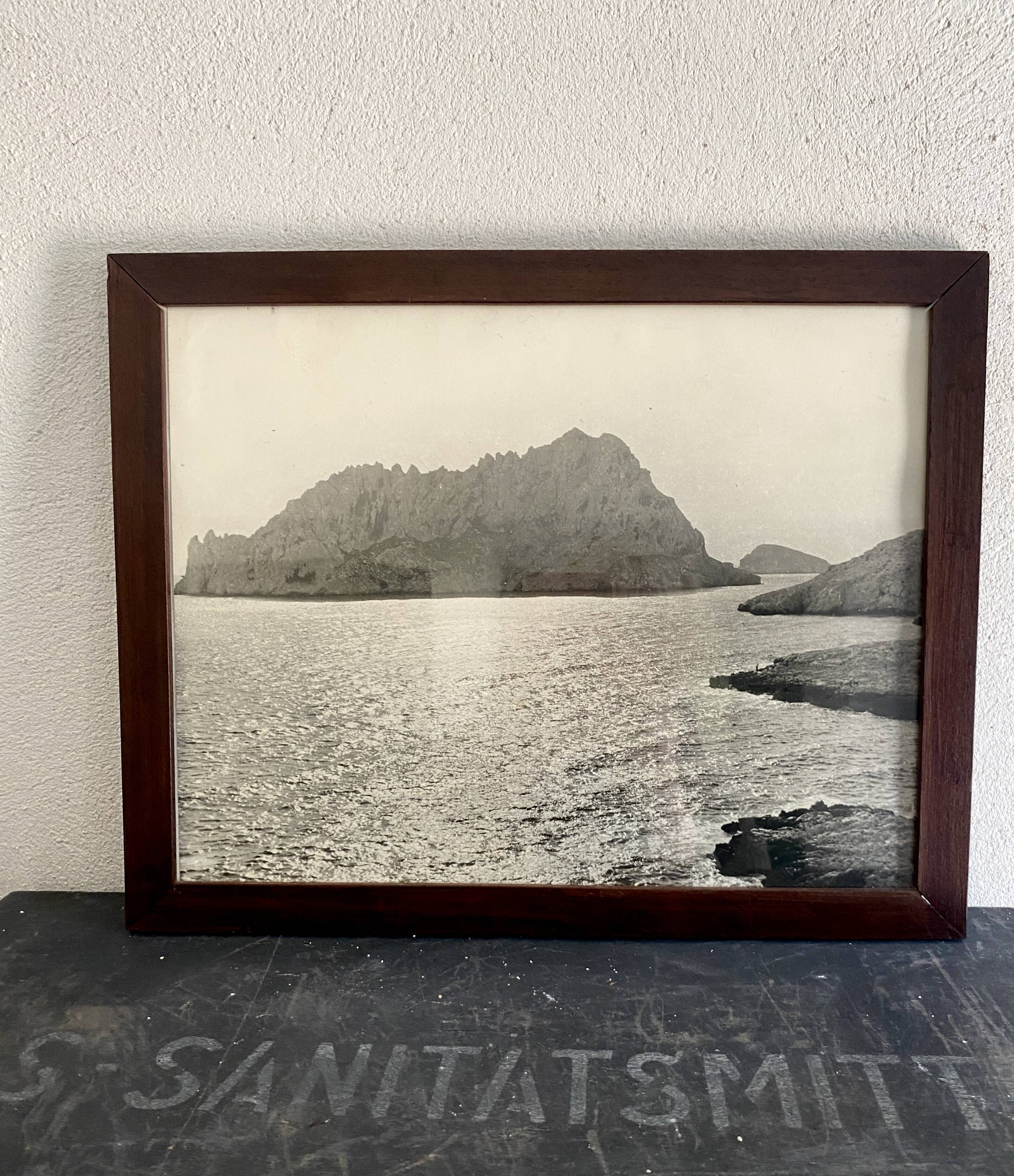 Old photo under glass