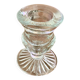 Pressed molded glass candle holder