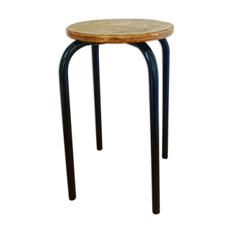 Tabouret pied tubulaire métal