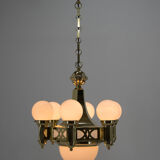 Rare Art Nouveau Chandelier by Emil Kralik, 1920s