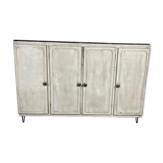 Patinated sideboard 4 doors