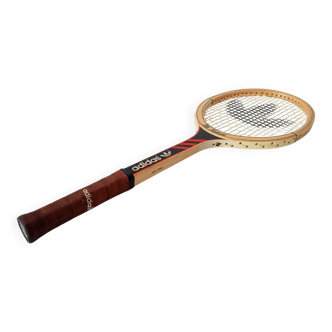 Vintage wooden tennis racket Ilie Nastase Adidas