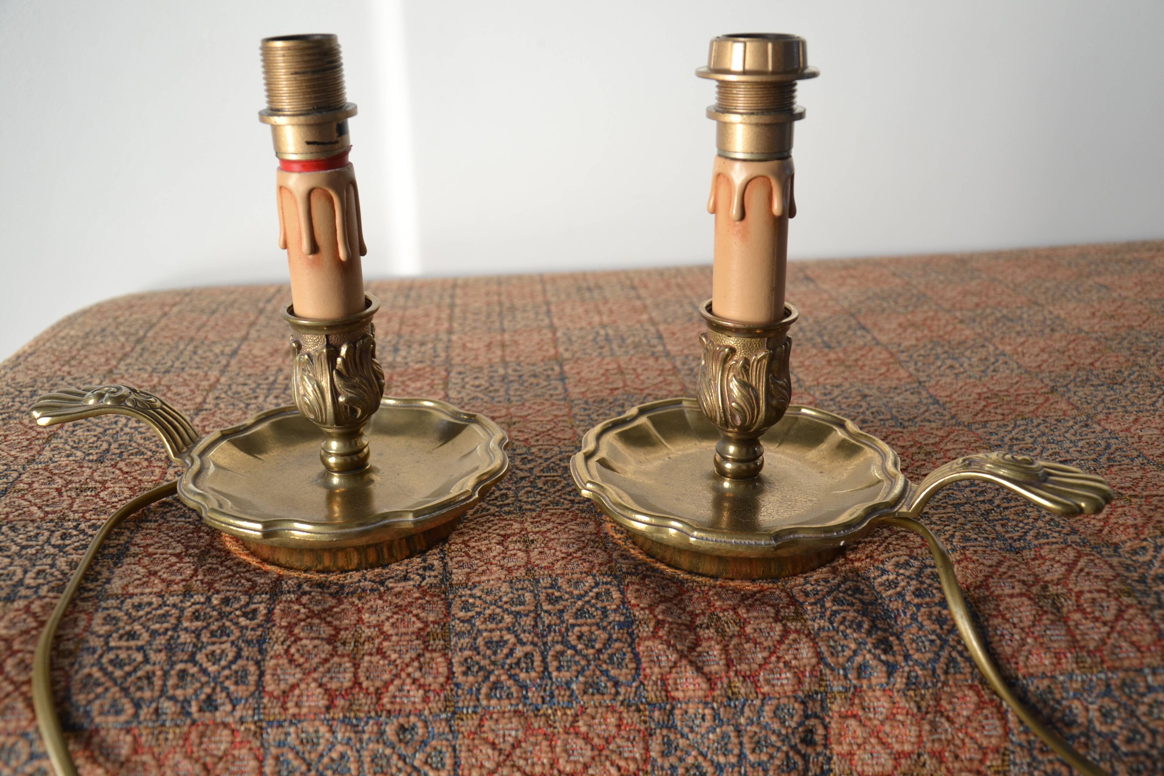 2 basement/bedside lamps in bronze