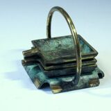 Cendriers empilables en bronze, laiton, années 1950