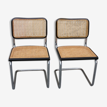 Paire chaises B 32 Marcel Breuer