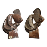 Set of two ceramic fish sculptures, 1960s
