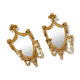 Pair of Vintage Double Arm Italian Brass Sconces with Mirror