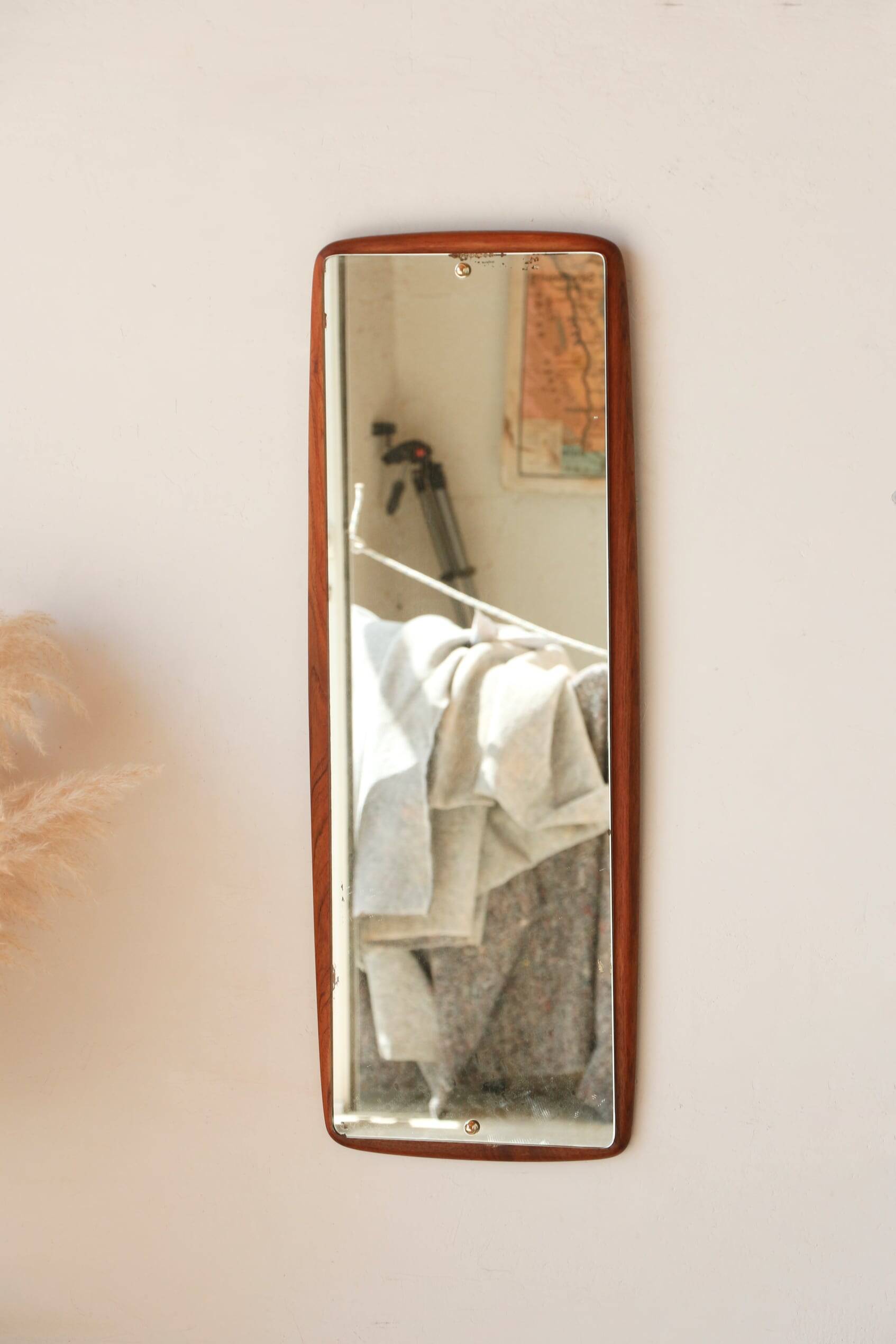 Vintage Scandinavian teak mirror – 1960s - 14.09.23.06