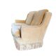 Vintage beige two-seater sofa with fringes