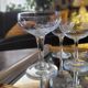 Vintage Champagne Glasses in Cut Glass