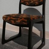 Suite of 6 seventies sled chairs