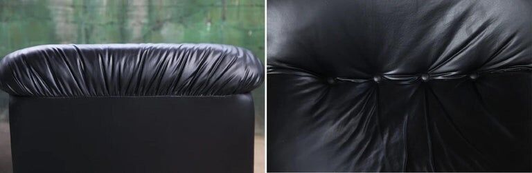 Fauteuil sculpturale rembourrée post-moderne 1980