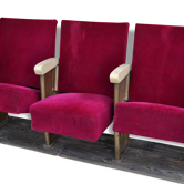 Banquettes 3 places siège cinéma années 50