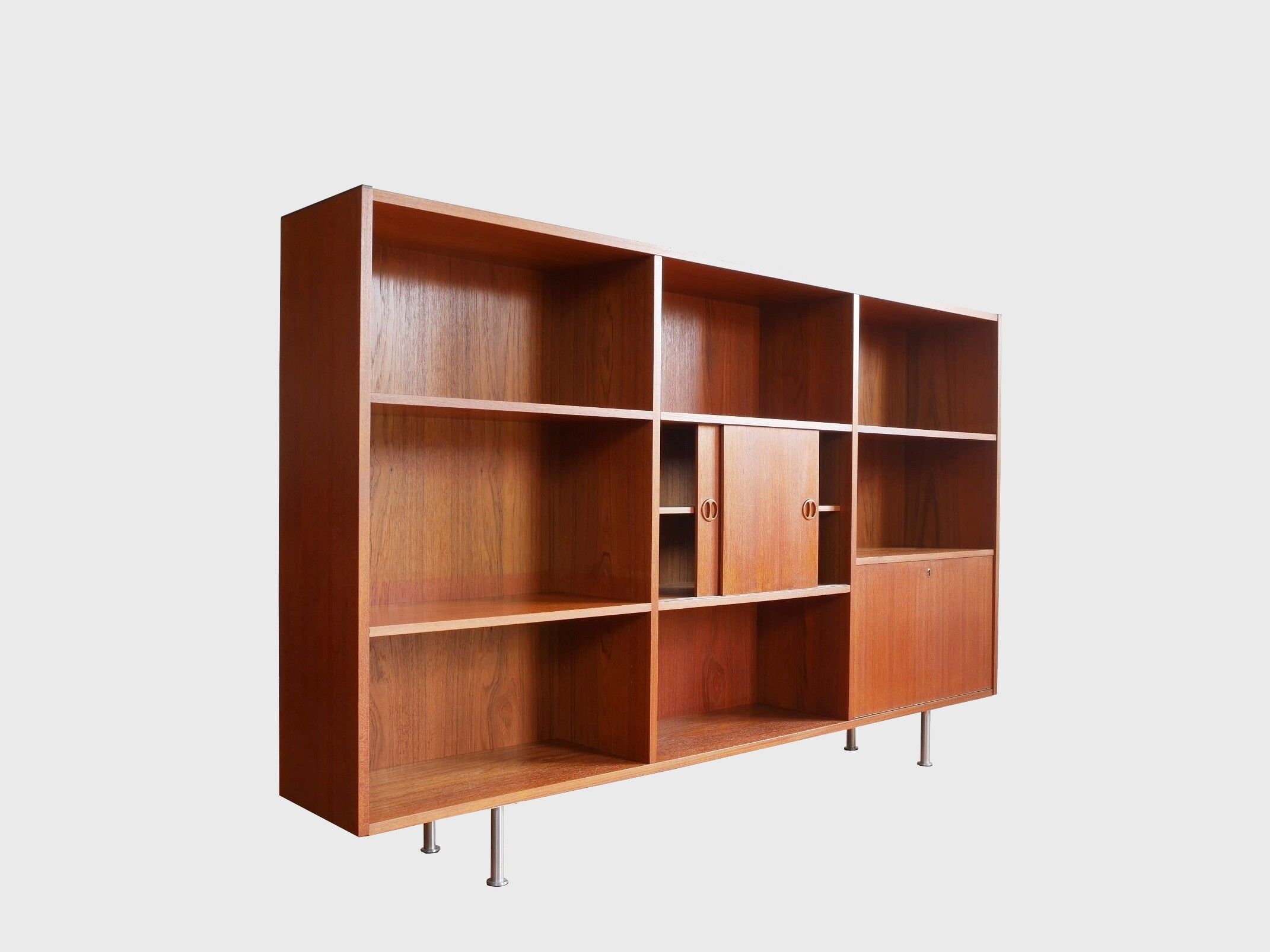 Bibliothèque en teck, années 1960