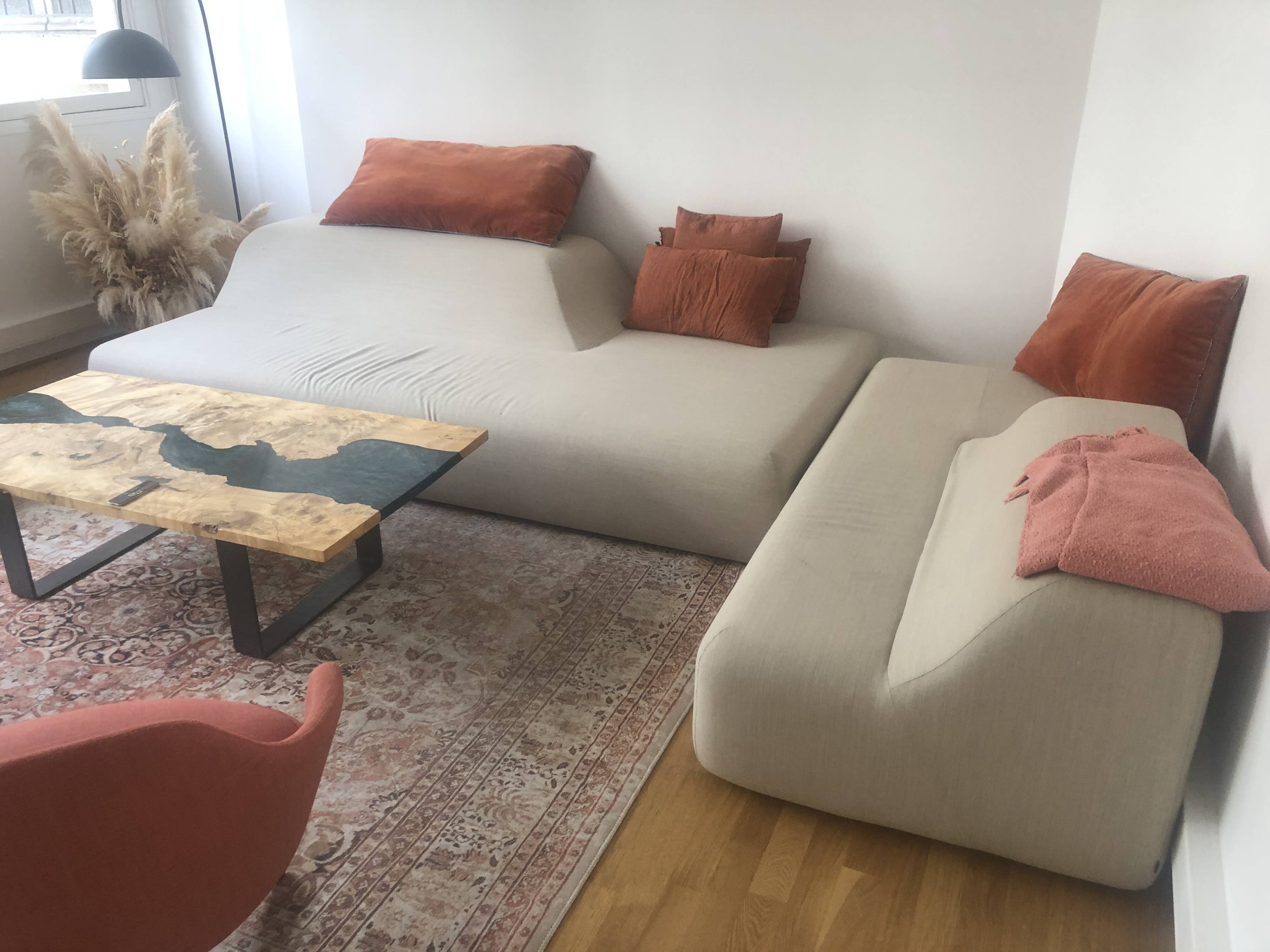 Set of 2 season viccarbe benches