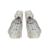 70s Faceted Crystal Pair of Sconces by Targetti Sankey