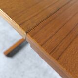 Scandinavian vintage telescopic extendable teak table 1970