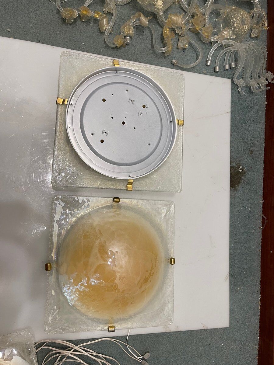 Murano Glass Flushmounts Set of 2