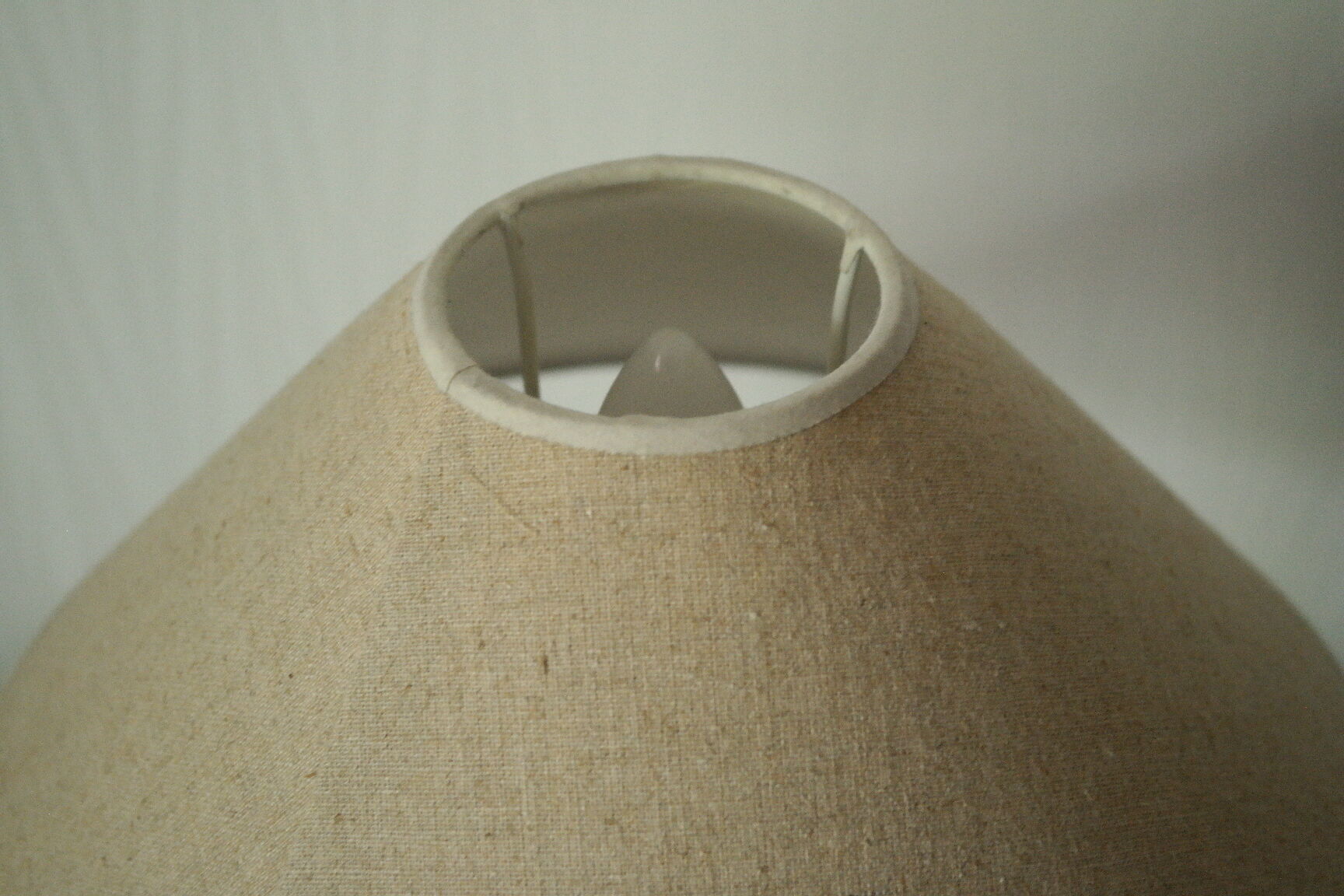 Table lamp chrome foot and vintage wood