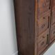 Antique french oak apothecary / filing cabinet folding doors, late 19th century