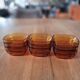 9 coupelles carrées vintage en verre fumé