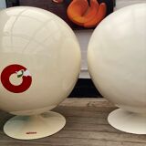 Pair of vintage space age ball chairs