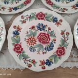 Set of 7 flat plates Sarreguemines Vence model