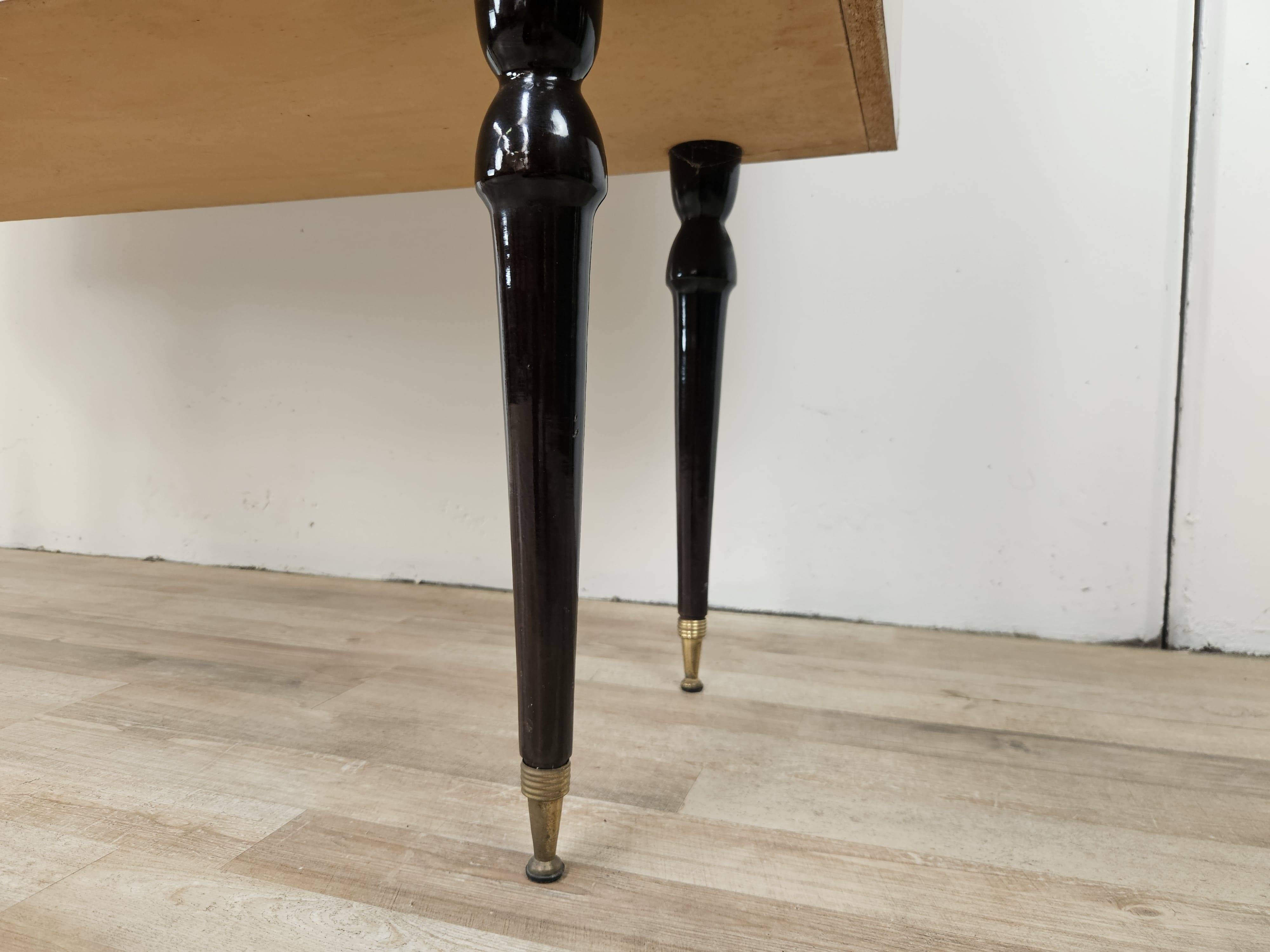 Mid-century 1960s mahogany showcase with glass top